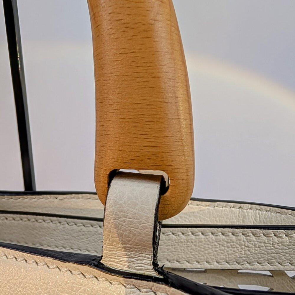 Prada Milano Cream Perforated Tote Bag - Picture 9 of 16